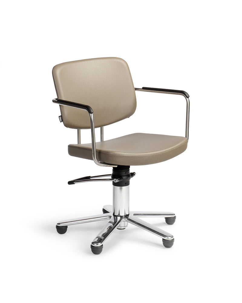 Gogo - Beige styling chair with chrome X-base